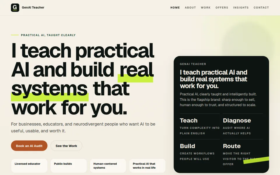 Gen AI Teacher website
