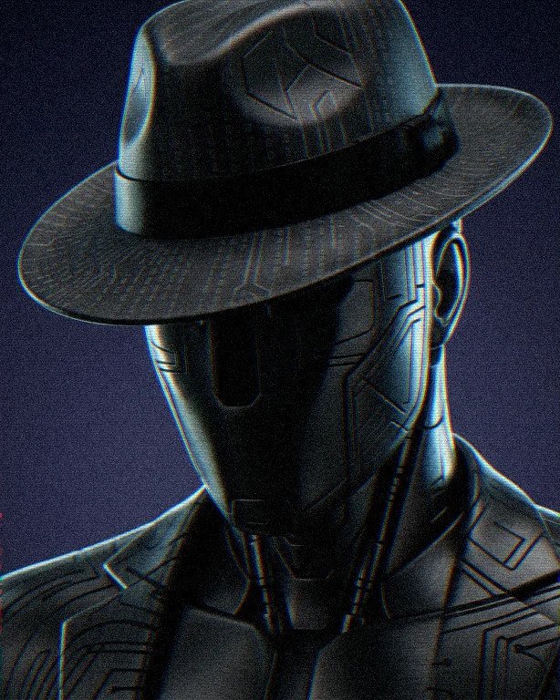 Black hat: AI figure in a black hat